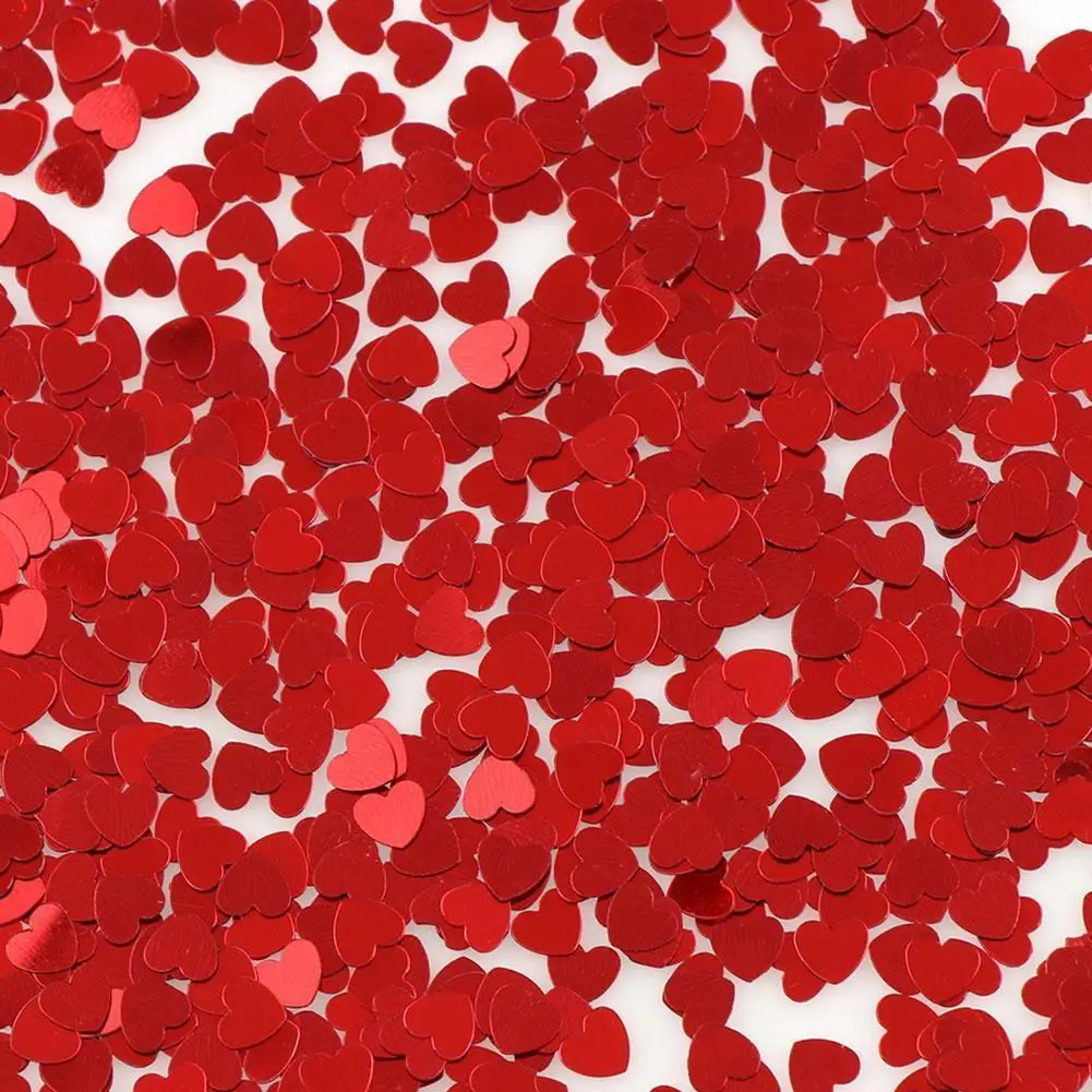 

New Red Heart Glitter Confetti Scatter Wedding Birthday Shower Scrapbook Bridal Shower Table Decor Baby Confettis Baby R0B2