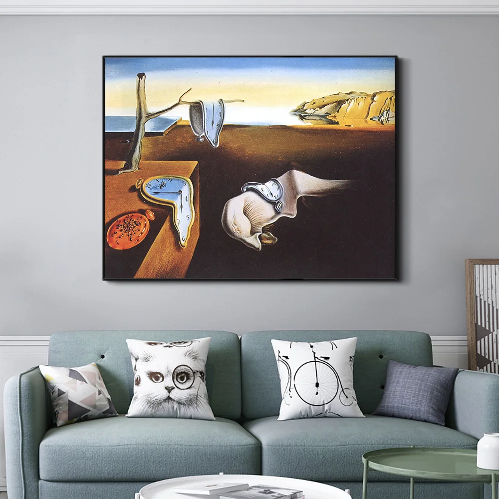 Живопись на холсте Сальвадора Дали стойкость к часам памяти сурреальный плакат