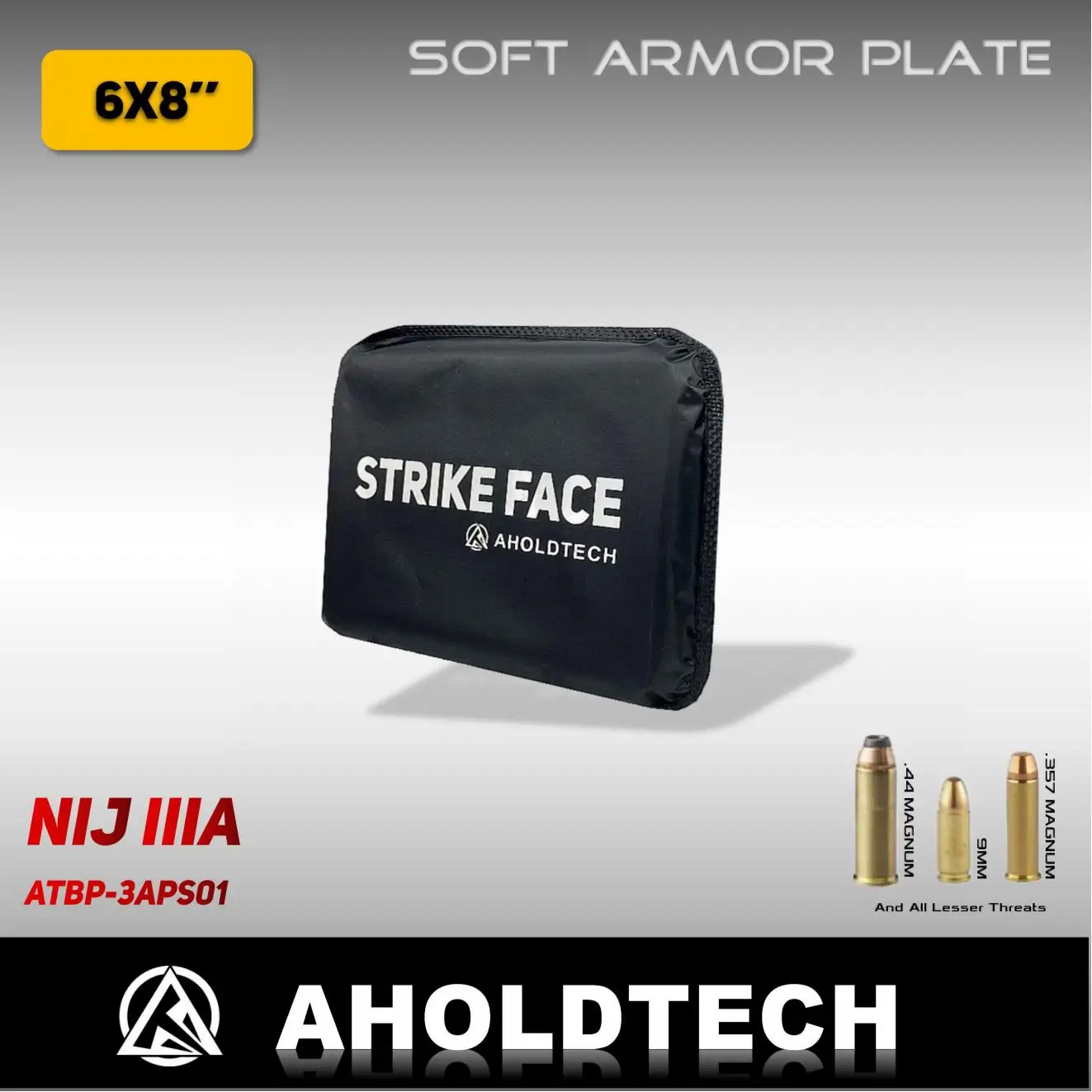 

Aholdtech NIJ IIIA 3A Soft Bulletproof Plates Ballistic Vest Bulletproof Side Panel Waist Plate 6x8