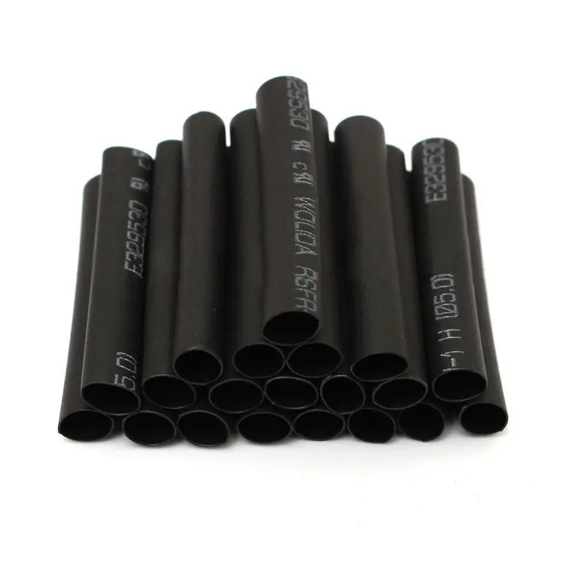 

127Pcs Black Glue Weatherproof Heat Shrink Sleeving Tubing Tube Assortment Kit