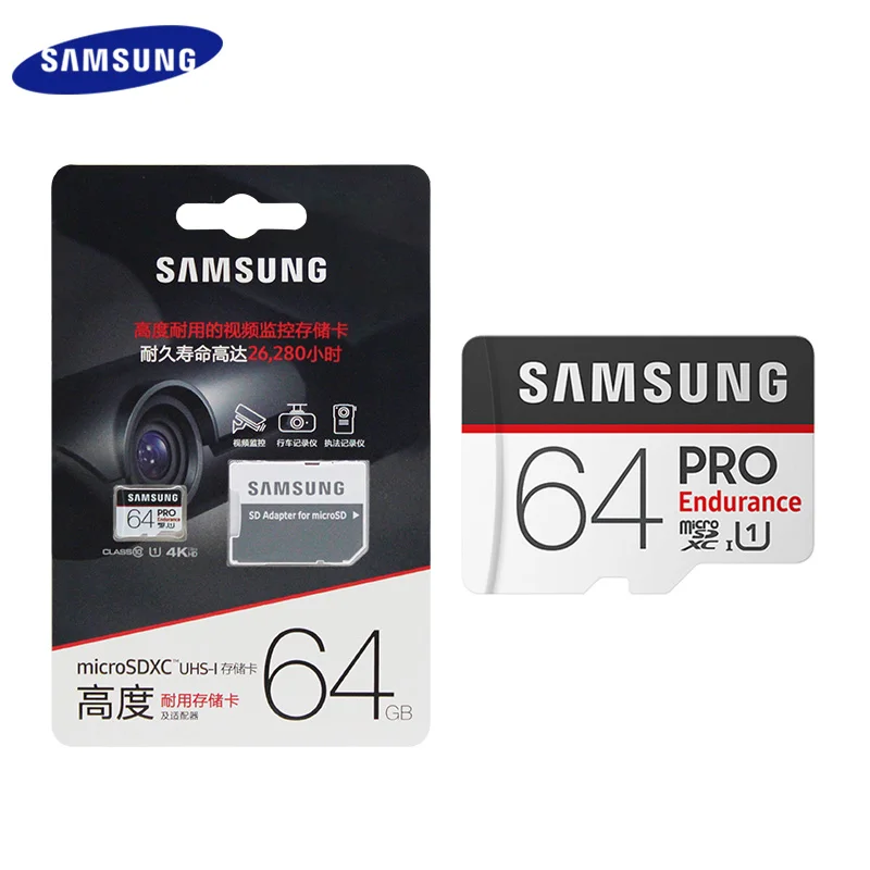 100% Original Samsung PRO Endurance Memory Card 64GB 128GB Class 10 High Speed 4K U1 UHS-I Micro SD Card 32GB TF Card Microsd