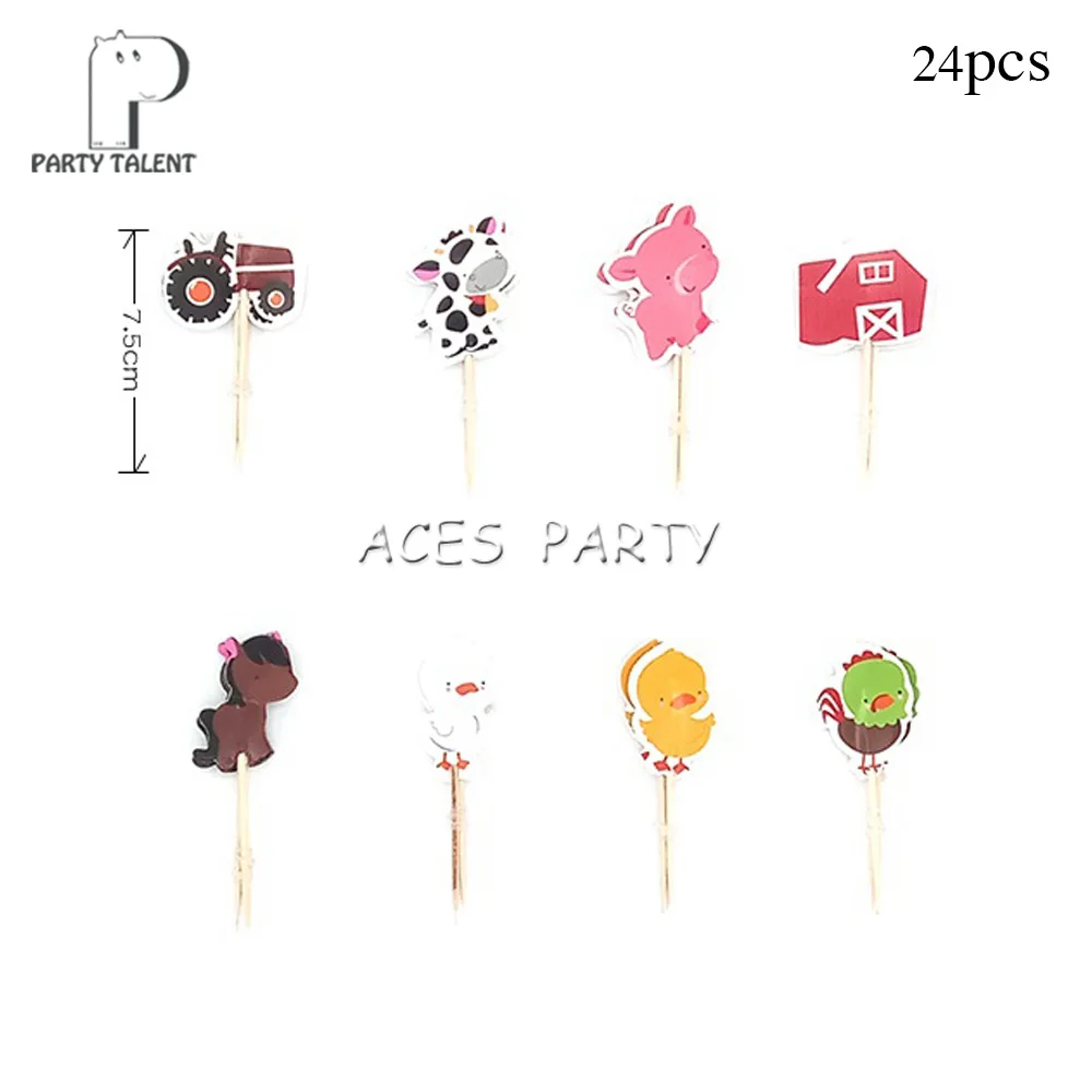 Boys Kids Farm Animal theme table cloth table cover, birthday party Tableware Balloon Candy Box Flag Plate Cup Party Supplies