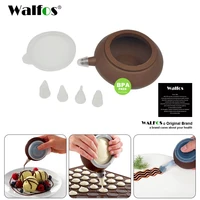 walfos food grade 1 set silicone macaron decorative tool muffincake diy mold dessert decorate tips squeezing nozzle baking tool