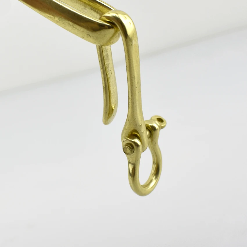 2 шт. латунь U Форма сумка пряжки Сережка D кольцо в виде застежки для логотипы