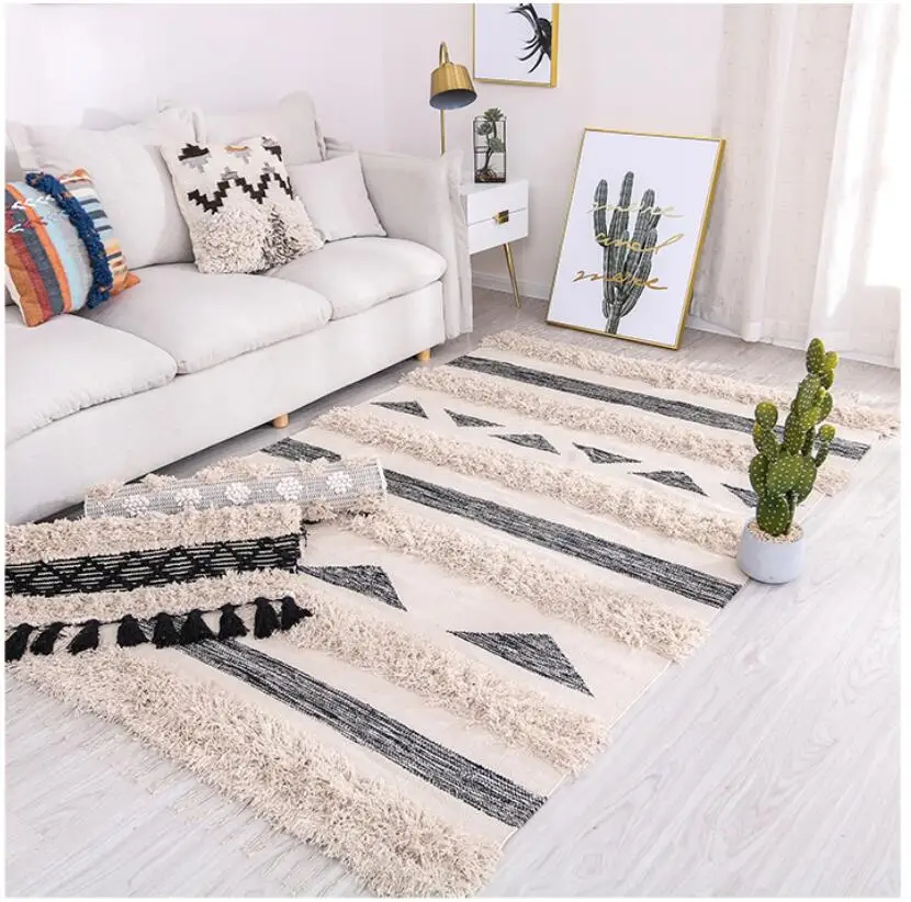 Индийские хлопковые коврики ручной работы большие ковры для спальни гостиной