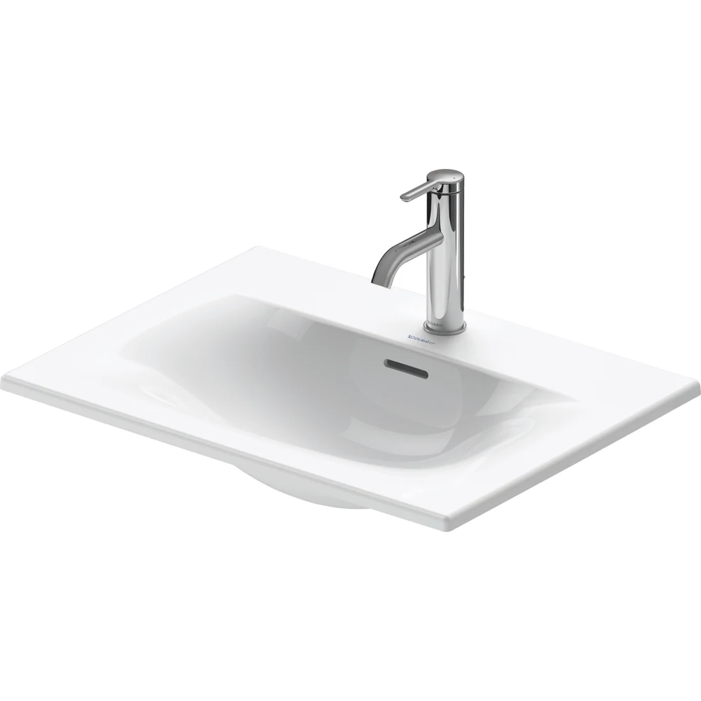 Built-in washbasin Duravit Viu 0385600058 glossy white 600 mm plumbing for home bathroom sink ceramic | Обустройство дома