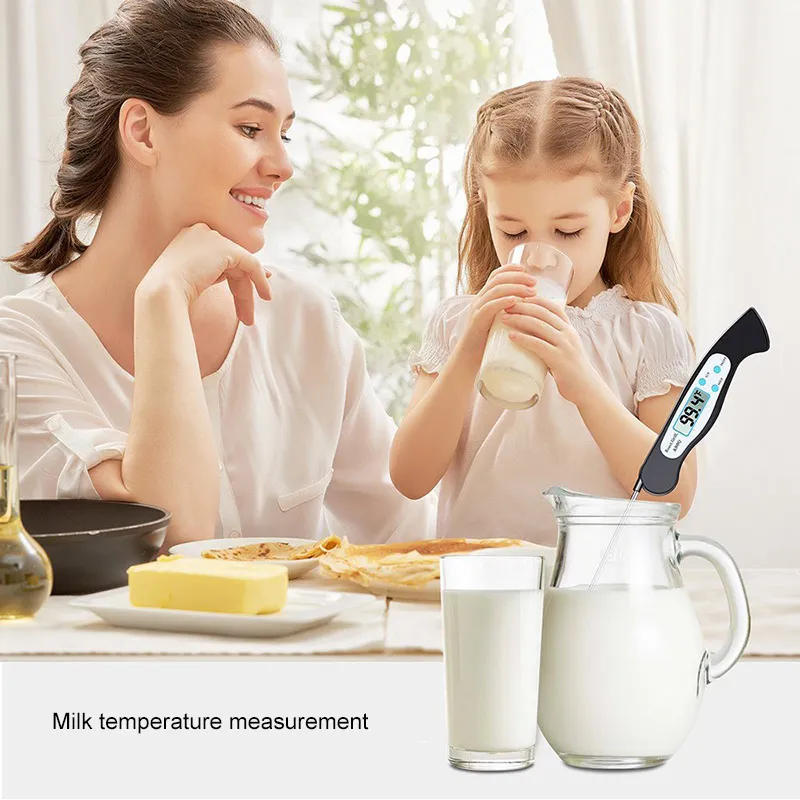 

Instant Read Digital Food Thermometer with Magnet Collapsible Probe BBQ Grill Kitchen Tool GQ