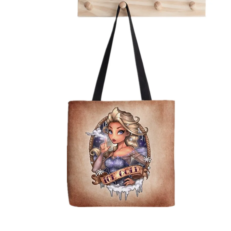 

2021 Shopper ICE COLD Tote Bag Printed Tote Bag women Harajuku shopper handbag girl Shoulder shopping bag Lady Canvas Bag