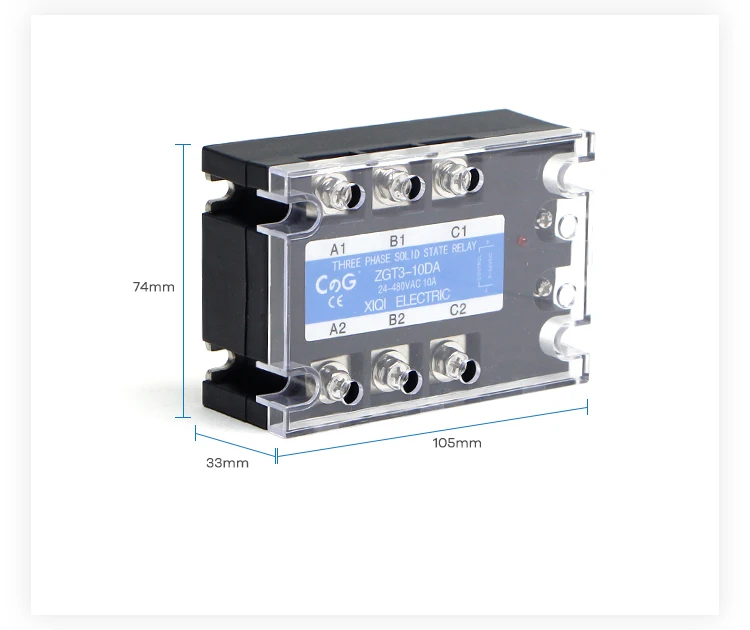 CG 3 фазы 10A 25A 40A DA трехфазный SSR 3-32 В DC контроль 24-480 В AC твердотельное реле SSR AC три DC-AC