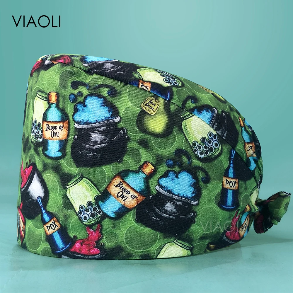 

Кепка хирургическая с мультяшным принтом для салона красоты