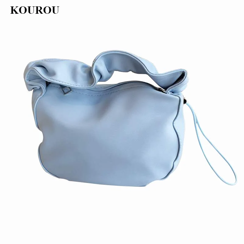 

Bags women's new fashion casual folds bag Japan and South Korea fresh and fairy handbag wild shoulder messenger bag