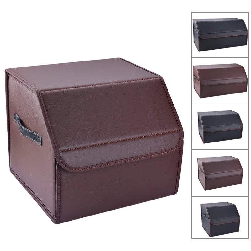 

Car Trunk Organizer Box Storage Bag Auto PU Leather Foldable Tool Bag Stowing Tidying Auto Trunk Box Organizer Car Accessories