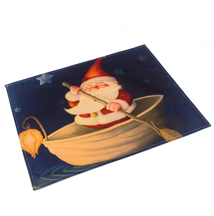 42cmx32 Placemat 3 Navidad рождественские украшения для домашнего стола, Рождественская скатерть, прямоугольный Рождественский Декор, новогодняя - Цвет: 42cmx32 Placemat 3