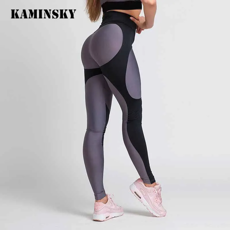 Женские леггинсы для фитнеса Kaminsky облегающие с высокой талией джеггинсы пуш ап