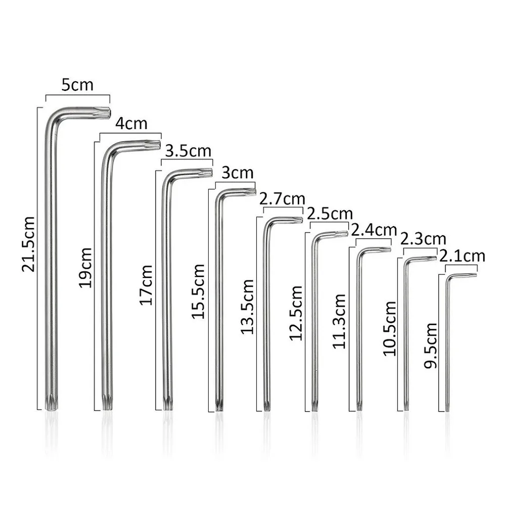 

9PCS Double-End Screwdriver Hex Key Set Wrench Allen Key Torx Star Spanner Hand Hardware Tool Kit