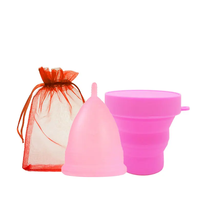 

Medical Grade Silicone Feminine Hygiene Copa Menstrual Cup Soft Lady Period Cup with Folding cup sterilizer Menstrual Cup