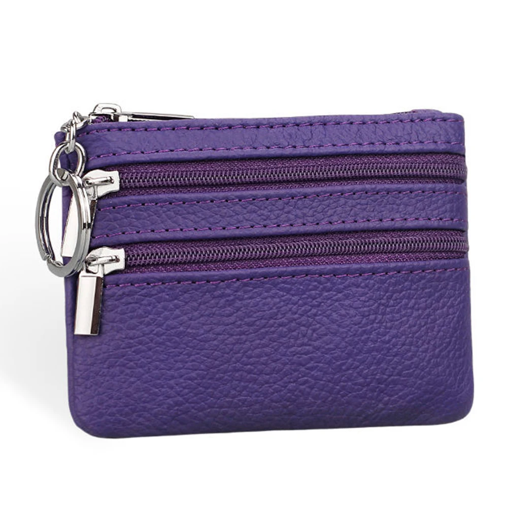 

Вместительные кошельки для женщин, короткая дамская сумочка для мелочи, бумажник из искусственной кожи на двойной молнии