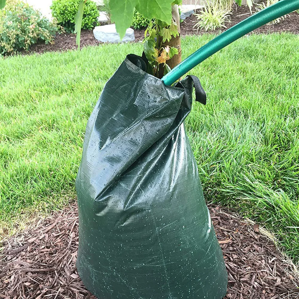 

PE Water Drip Bag Tree Watering Bag Slow Release Watering Bag Tree Irrigation Bag With Zipper 20 Gallon for Garden (Green)