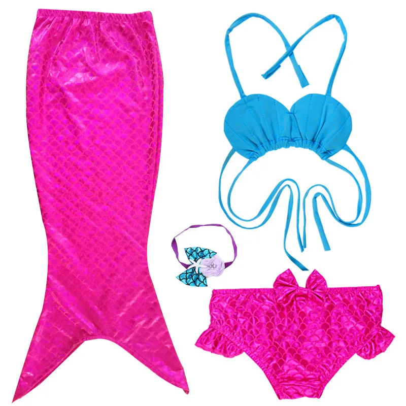 Детский костюм хвост русалки маскарадный принцессы Ариэль для маленьких девочек