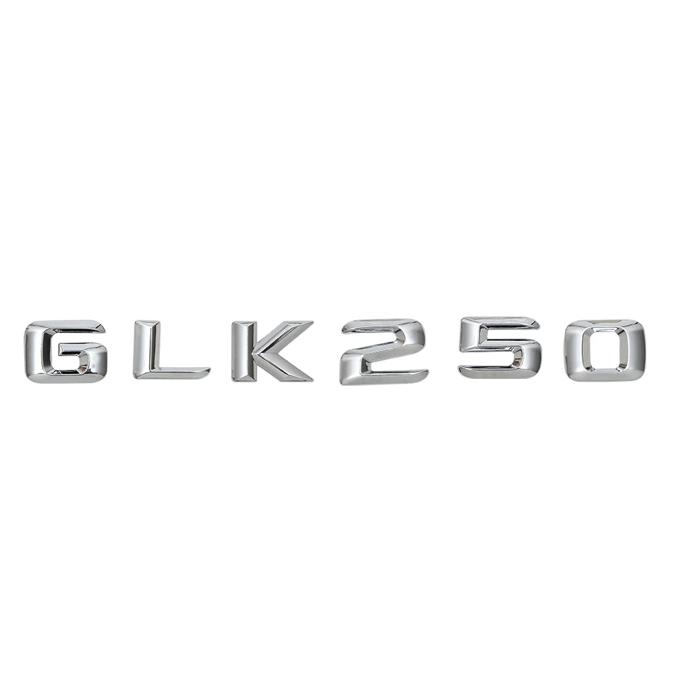 

Chrome " GLK 250 " Car Trunk Rear Letters Word Badge Emblem Letter Decal Sticker for GLK Class GLK250