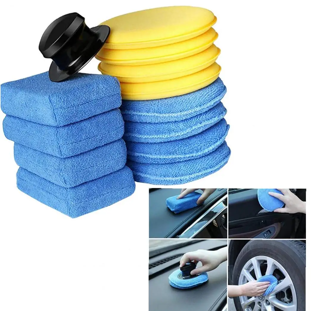 Мягкие губки для мытья автомобиля прочная пена полировка воском чистящий набор
