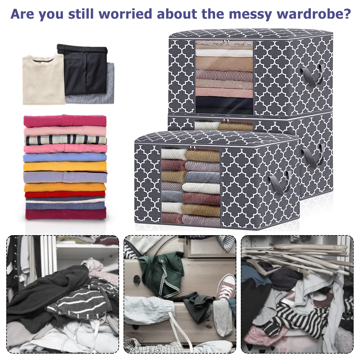 Складная коробка для хранения портативный органайзер одежды аккуратная сумка