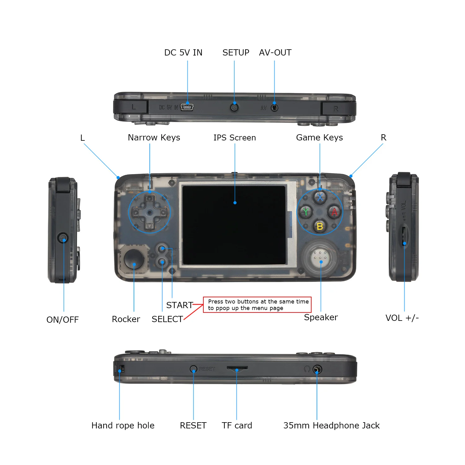Q9 3000 игры ретро портативная игровая консоль портативные консоли " Мини Видео игровой плеер 360 градусов контроллер PK RS-97 Plus
