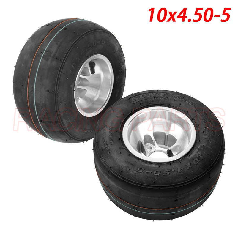 

1PCS 10x4.50-5 Wheel Go Kart Tires and Rims Front Wheels 5 Inches Go Kart ATV UTV Buggy Quad Wheel Hub Rim and Tyres Sets