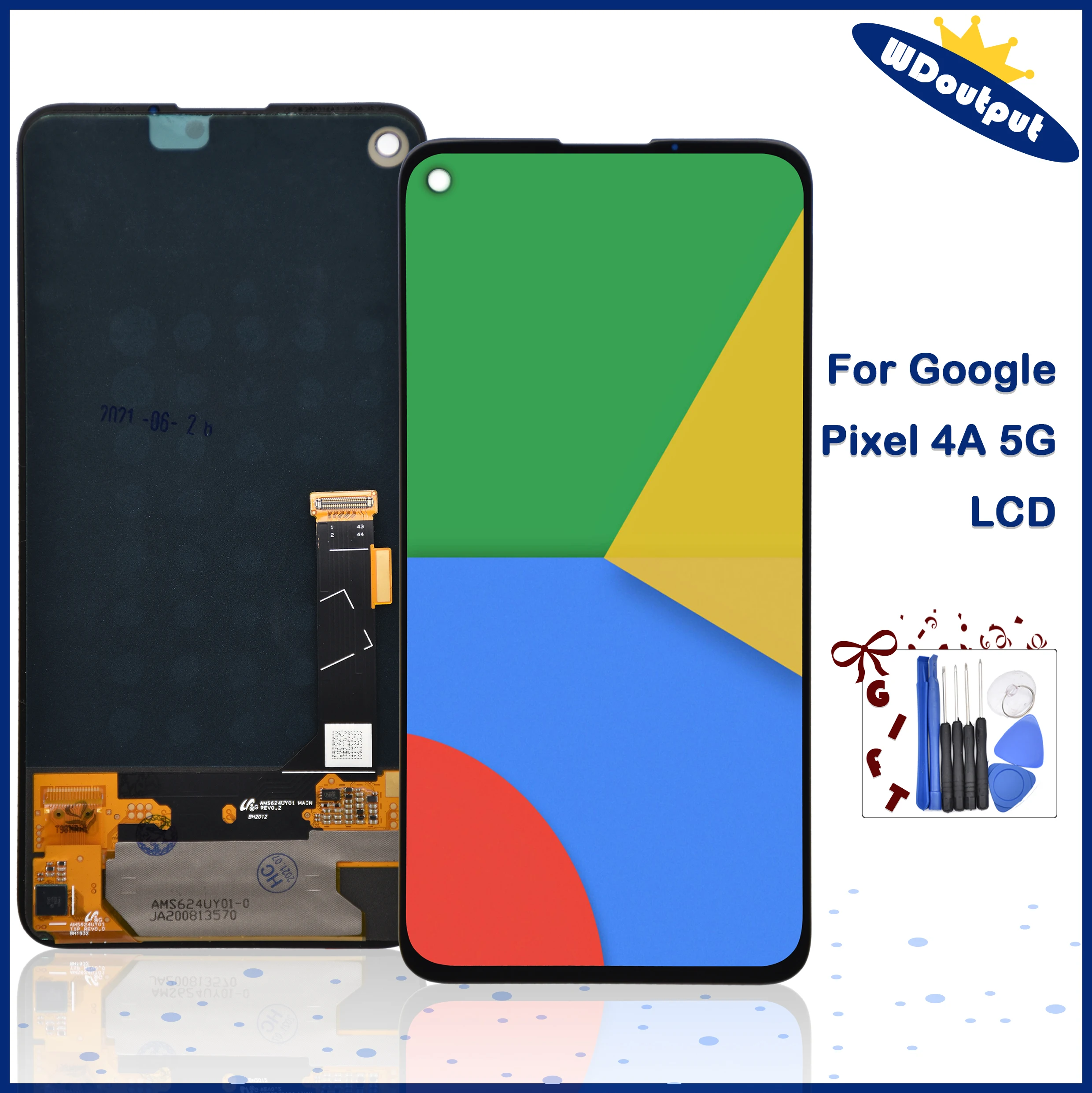 Pantalla LCD de 6,2 pulgadas Original para Google Pixel 4a 5G, digitalizador t&aacute;ctil para Google Pixel 4a-0
