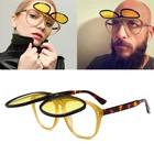 Очки солнцезащитные JackJad 2021, Модные Двухслойные раскладные солнечные очки-авиаторы в стиле McQregor 1501