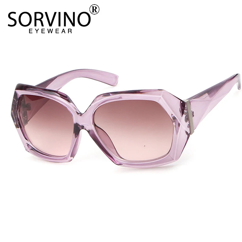 

SORVINO Retro Shades For Women Oversized Hexagon Square Sunglasses 2019 Luxury Brand Designer Rave Festival Big Sun Glasses P339