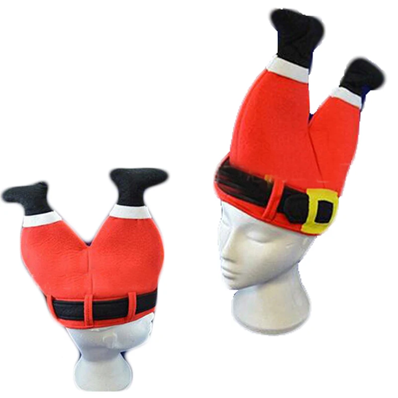 Забавные рождественские забавные шляпы красные штаны Санта Клауса для взрослых