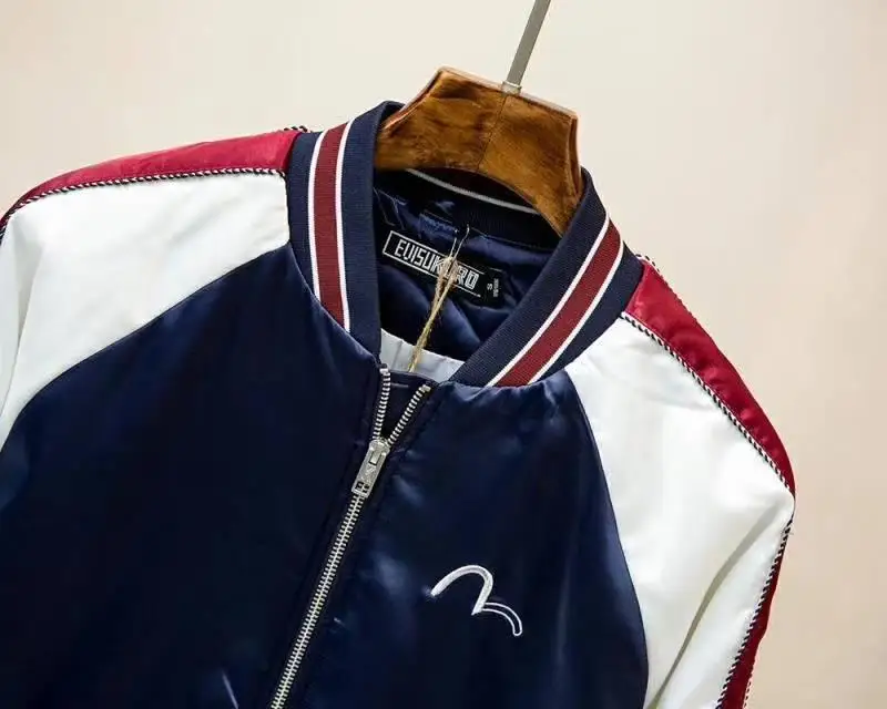 Evisu Осень Зима Высокое качество модные теплые дышащие мужские хлопковые куртки тренд мужские и женские пальто для пар Тренч