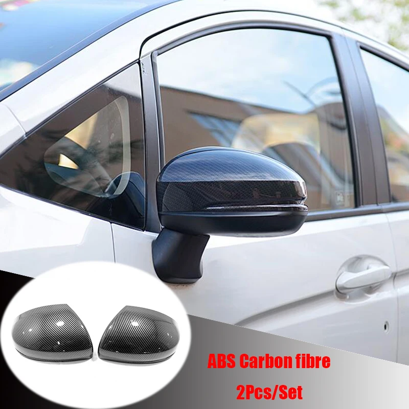 

ABS Carbon fibre For Honda FIT JAZZ 2014 2015 2016 2017 2018 accessories Car rearview mirror frame cover trim car styling