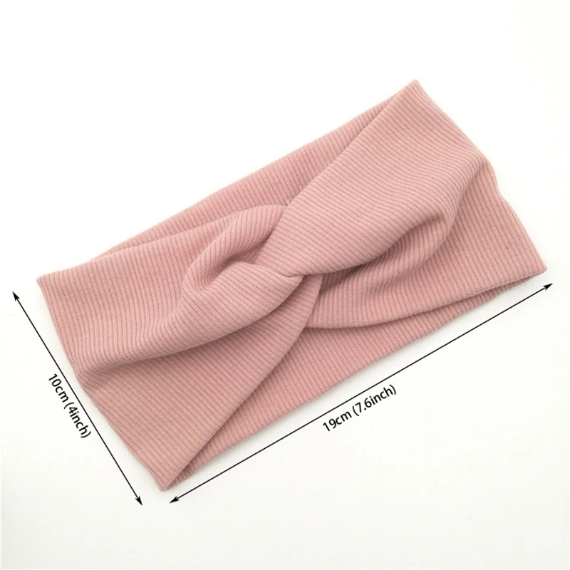 

Wide Cross Cotton Knitted Headbands Solid Color Twist Stretch Hair Band Yoga Turban Simple Hairband For Men Girls Women Headwear