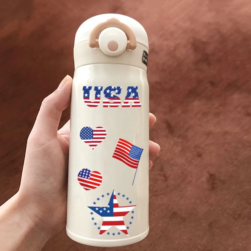 

Patriotic Sticker 4th of July Fridge Window Clings Decals USA Independence Day Decorations for Home Office