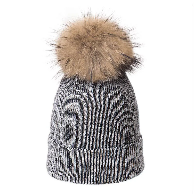 

HANGYUNXUANHAO Female Cashmere Winter Hat knitted Skullies Beanies Hat For Women Wool Thick Warm Hat Girls Gorros