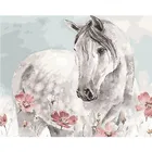 Картина по номерам сделай сам, 40 х50 цветов, лошадей, животных