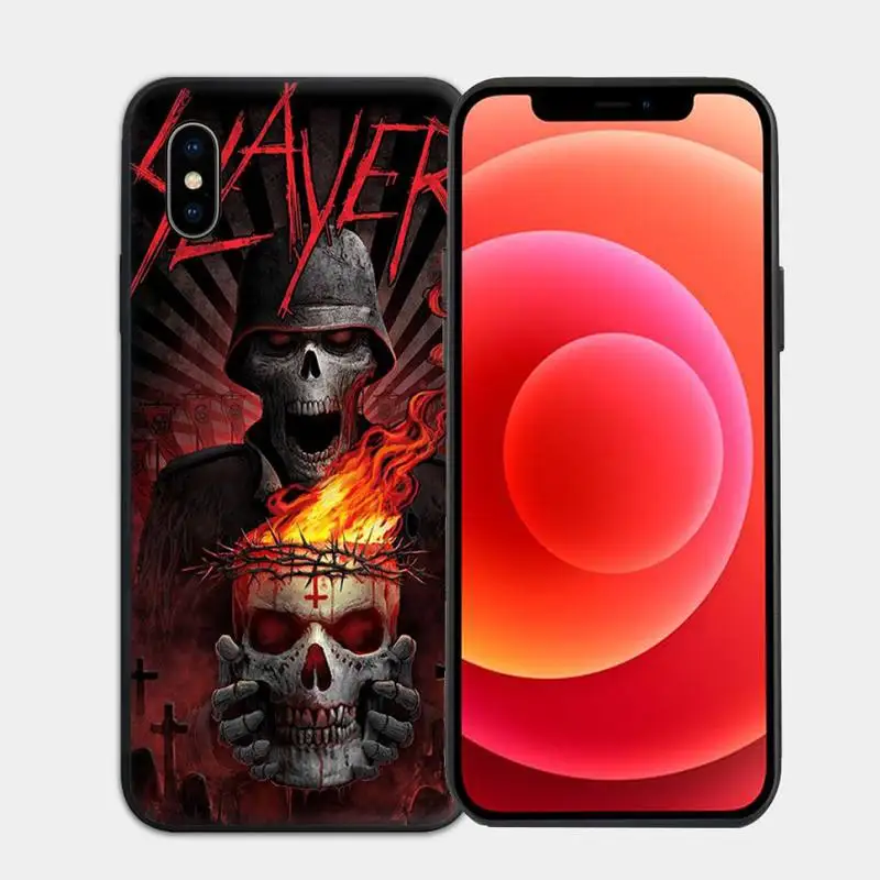 

Slayer Rock Band Trend Etui Painting Phone Case for iphone 6s 7 8 plus xr xs 11 12pro max mini case