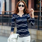 Женская футболка с длинным рукавом, женская футболка 2022, женские полосатые топы, повседневные футболки, женская футболка