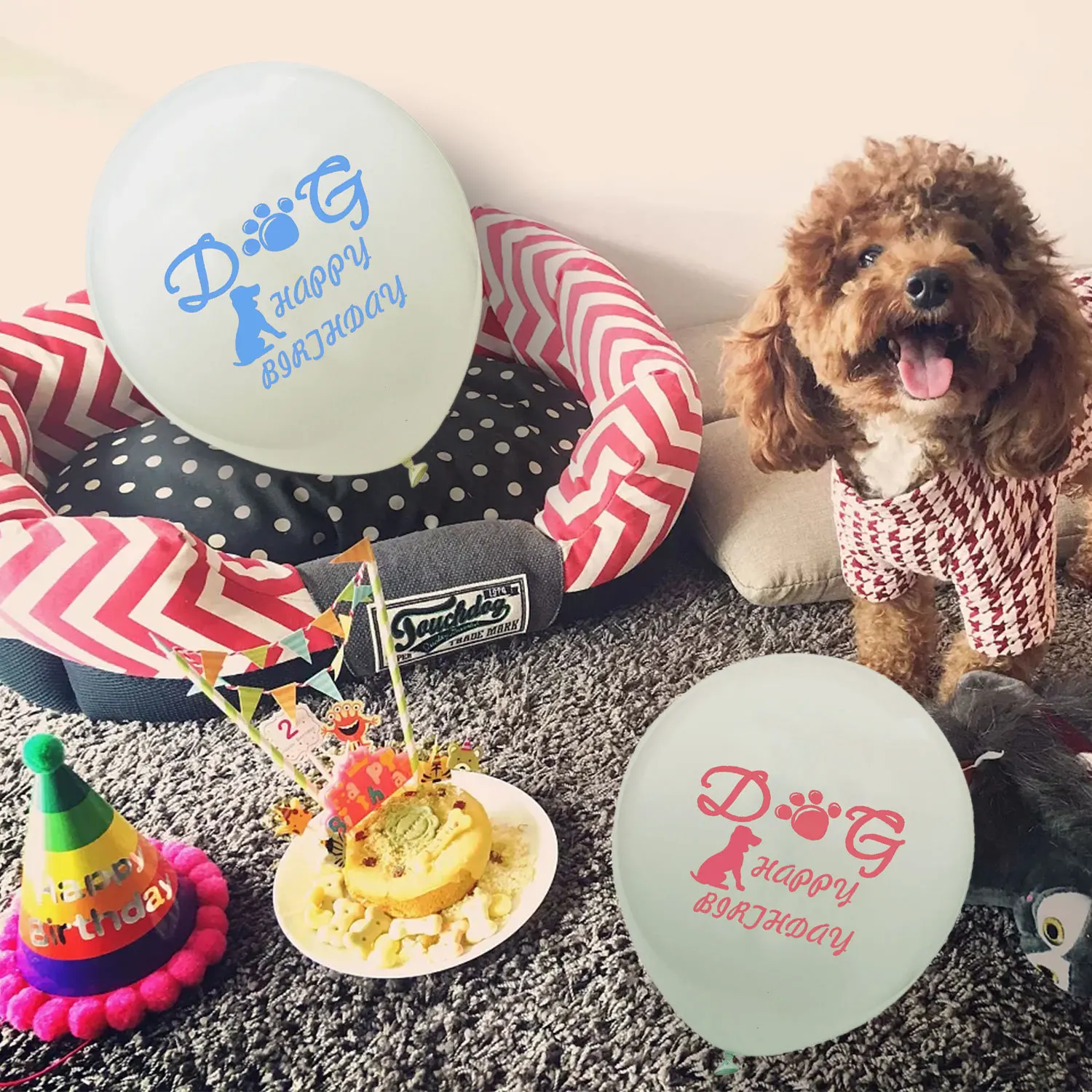 Декоративные воздушные шары для собак на день рождения милые вечерние баннеры с