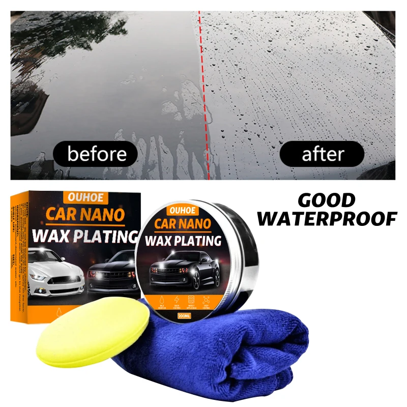 

200ML Car Wax Crystal Plating Set Hard Glossy Wax Anti-stains Retreading Paste Paint Surface Coating Super Waterproof Film TSLM