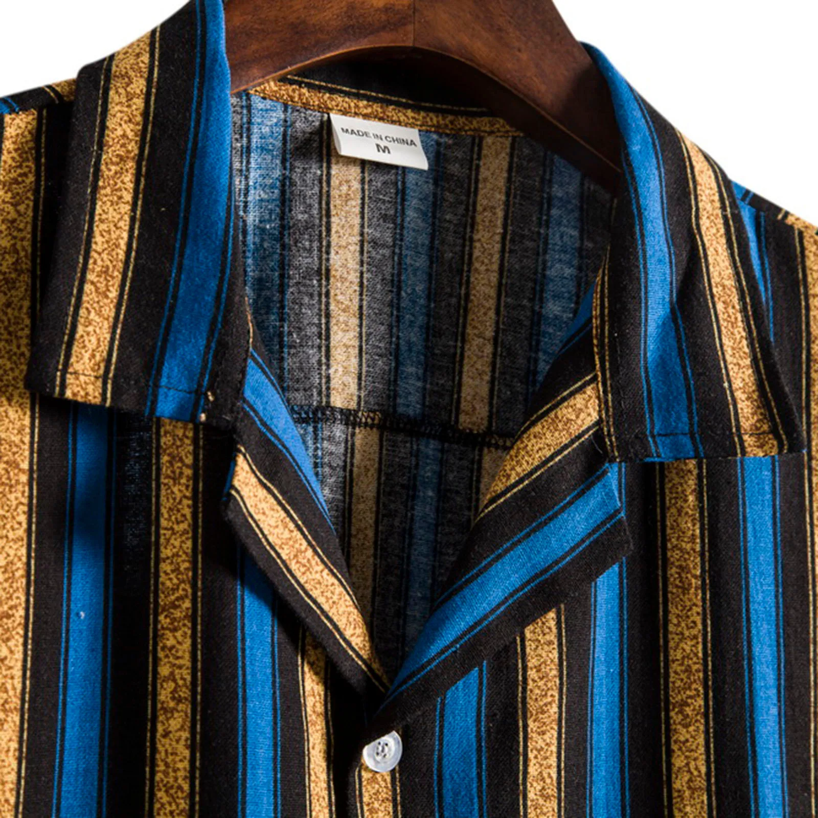 

2021 Men's Fashion Shirts Casual High Quality Short Sleeve Stripe Print Button Turn-down Shirt Ropa De Hombre Fast Free Shipping