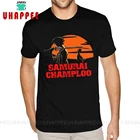 Интересные популярные футболки Samurai Champloo, хлопковая черная футболка с коротким рукавом для парня 3XL
