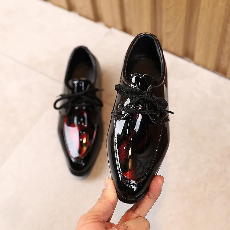 Zapatos de cuero para ni&ntilde;os, calzado antideslizante de estilo brit&aacute;nico a la moda, para fiesta de espect&aacute;culo, Oto&ntilde;o, 2022-3