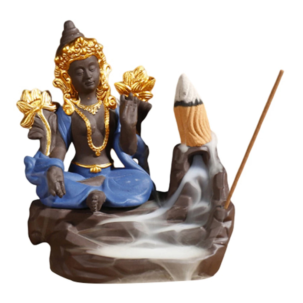 Керамическая курильница с обратным потоком в форме Будды печь для обжига