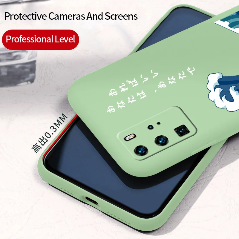 

Thin Pikachu Pattern For Huawei P40 p40lite P40pro P30 P20 Mate 40 40Pro30 20 10 9 Liquid Silicone Phone Case