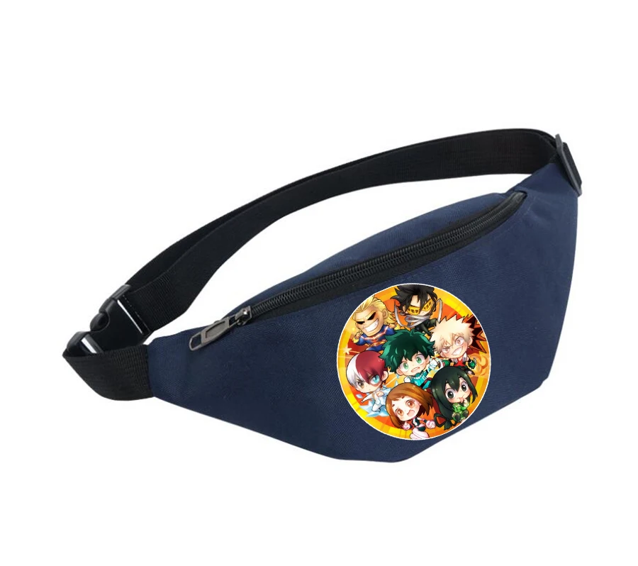 

Unisex Fanny Pack women Belt Waterproof Chest Handbag Waist Bag Ladies Waist Pack Belly Bags For My Hero Academia