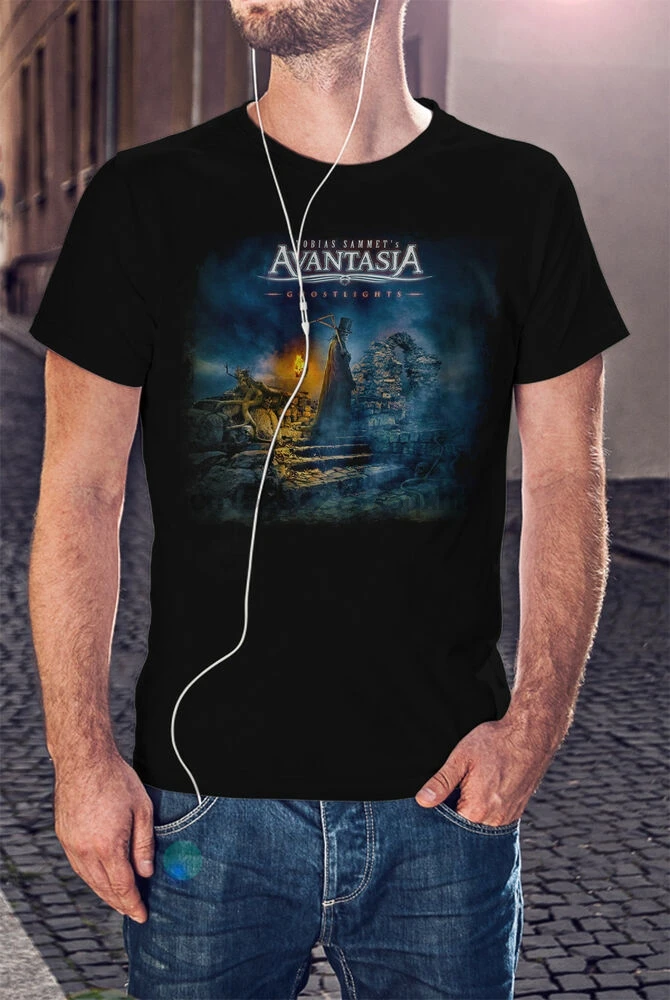 

AVANTASIA Men T-Shirt Rock Metal Band Tee Tobias Sammets GHOSTLIGHTS Shirt