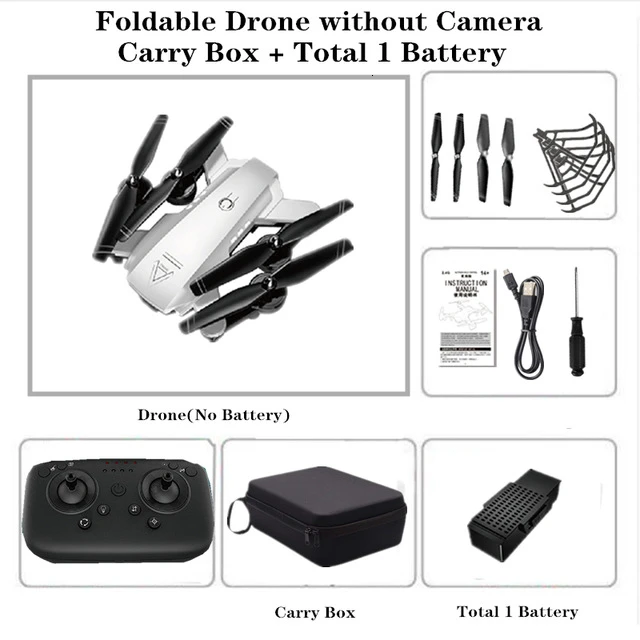 White NO Cam 1B Bag 4K L103 радиоуправляемые вертолеты камера Wifi Fpv Дрон Gps Дрон удержание высоты 2,4g оптическое положение потока Дрон камера радиоуправляемые игрушки для детей - Цвет: White NO Cam 1B Bag